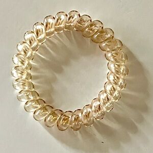 Clear Spiral Coil Bracelet Transparent Plastic Stretch Bangle